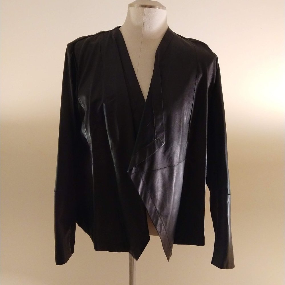 NWOT Halogen Encore Soft Leather Jacket Sz 16W/1X